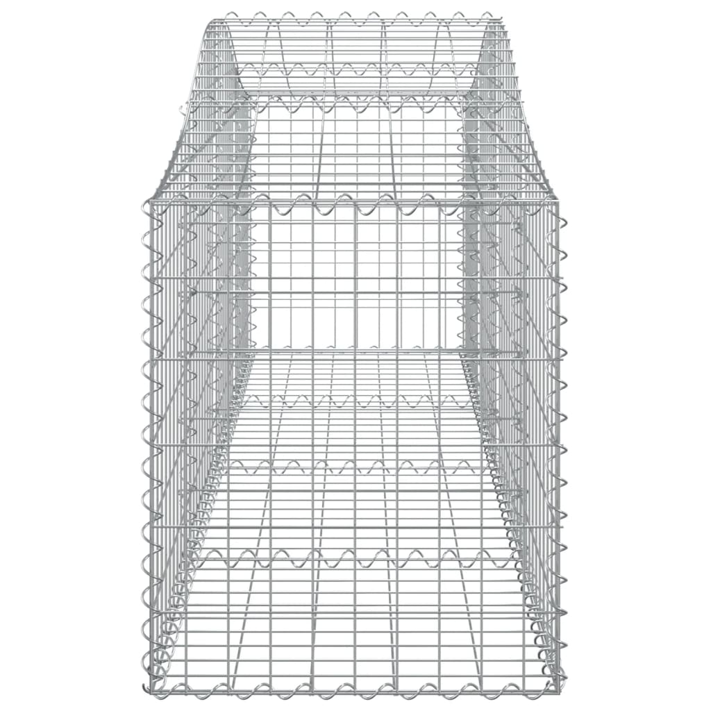 Coșuri gabion arcuite 10 buc, 200x50x60/80 cm, fier galvanizat