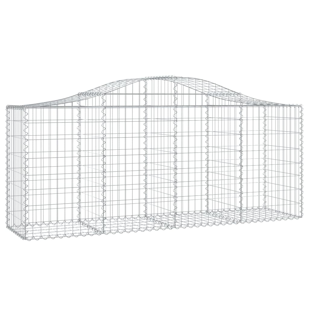 Coșuri gabion arcuite 2 buc, 200x50x80/100 cm, fier galvanizat