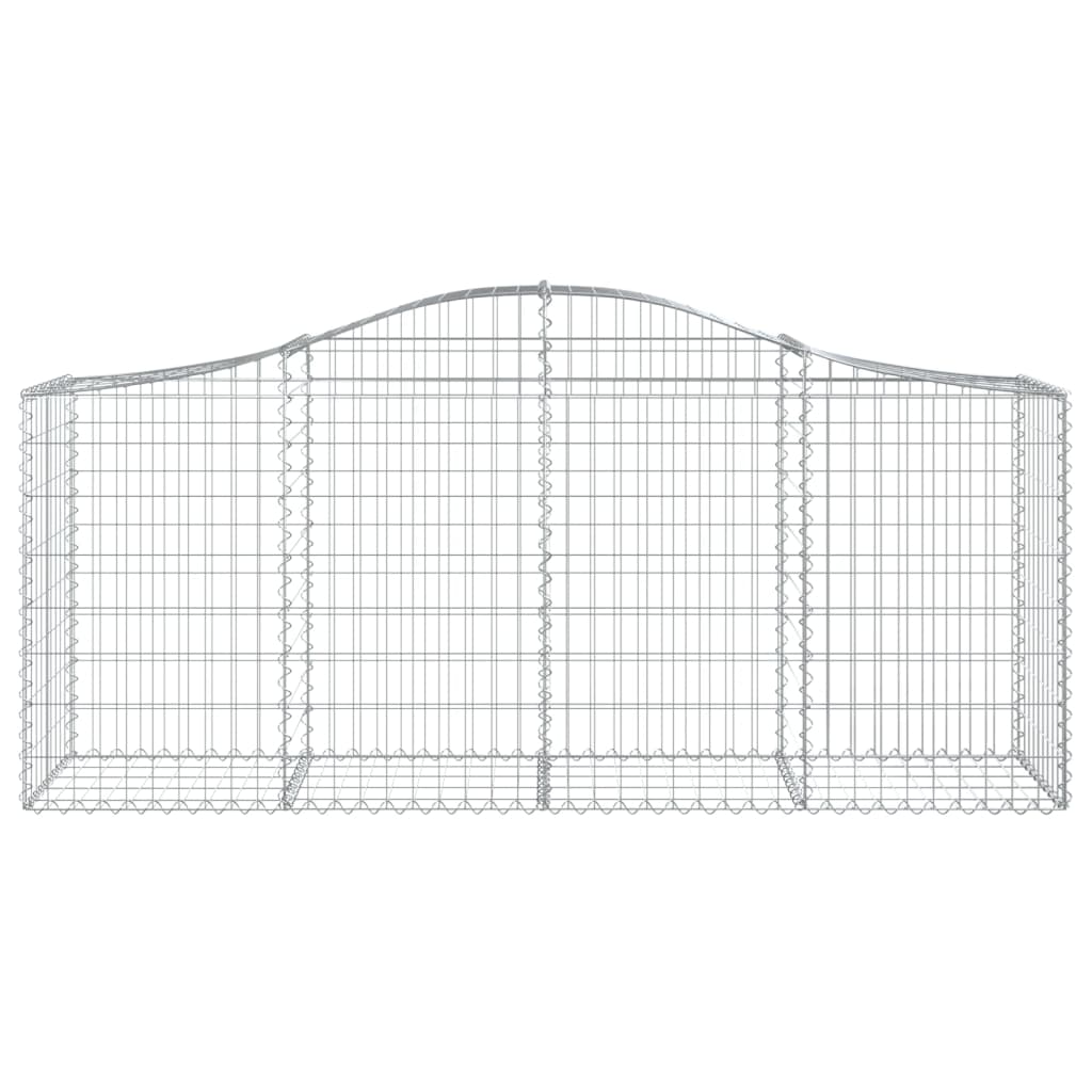 Coșuri gabion arcuite 2 buc, 200x50x80/100 cm, fier galvanizat