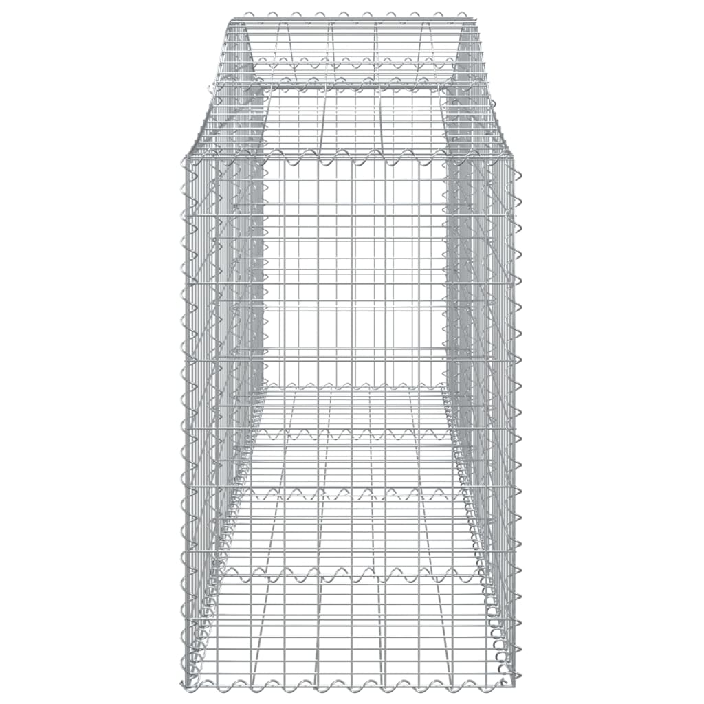 Coșuri gabion arcuite 2 buc, 200x50x80/100 cm, fier galvanizat