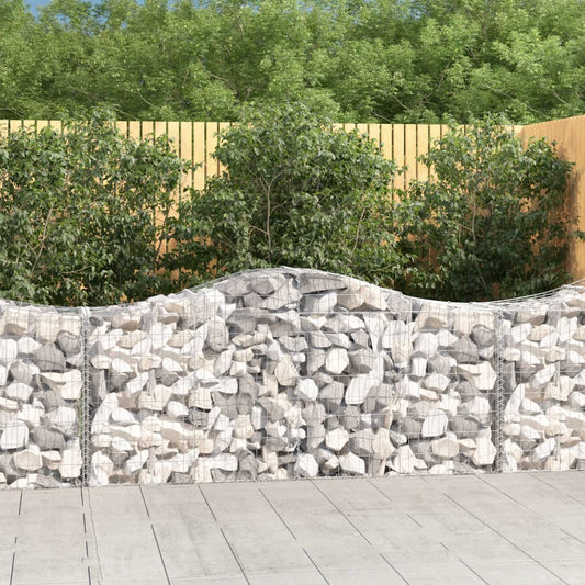 Coșuri gabion arcuite 8 buc, 200x50x80/100 cm, fier galvanizat