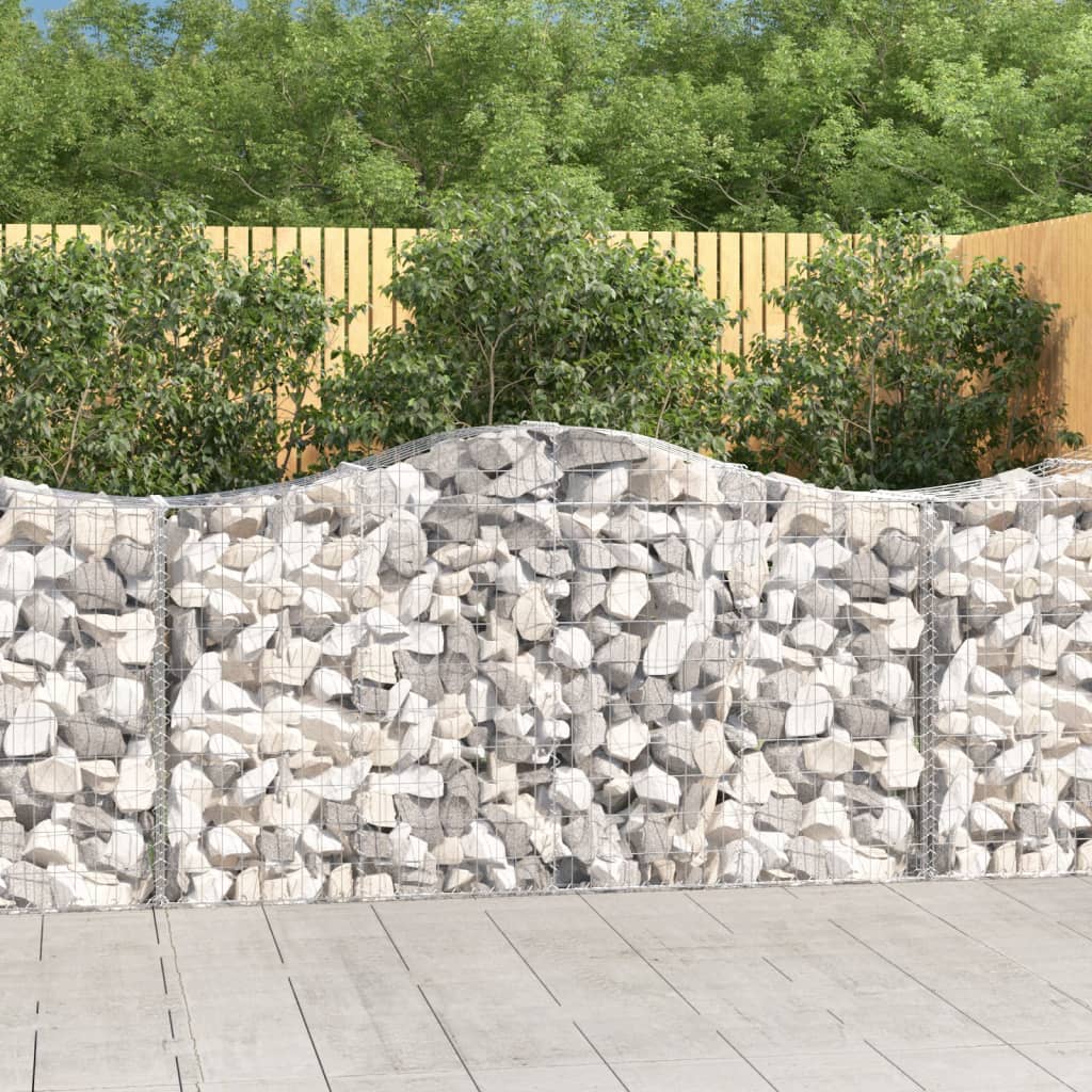 Coșuri gabion arcuite 3 buc, 200x50x100/120 cm fier galvanizat