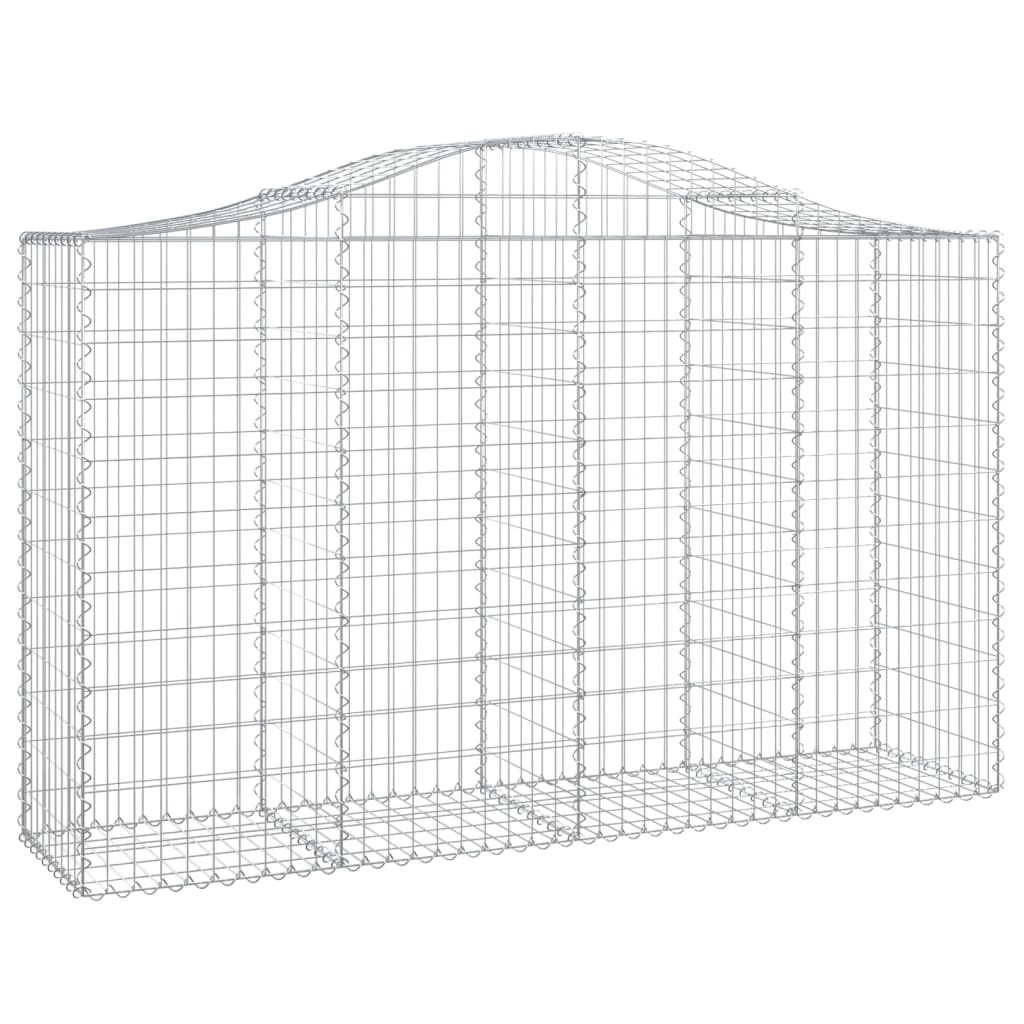 Coșuri gabion arcuite 2 buc, 200x50x120/140 cm, fier galvanizat