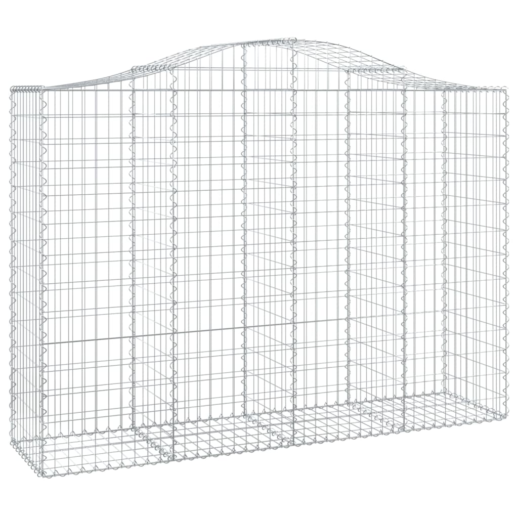 Coșuri gabion arcuite 4 buc, 200x50x140/160 cm, fier galvanizat