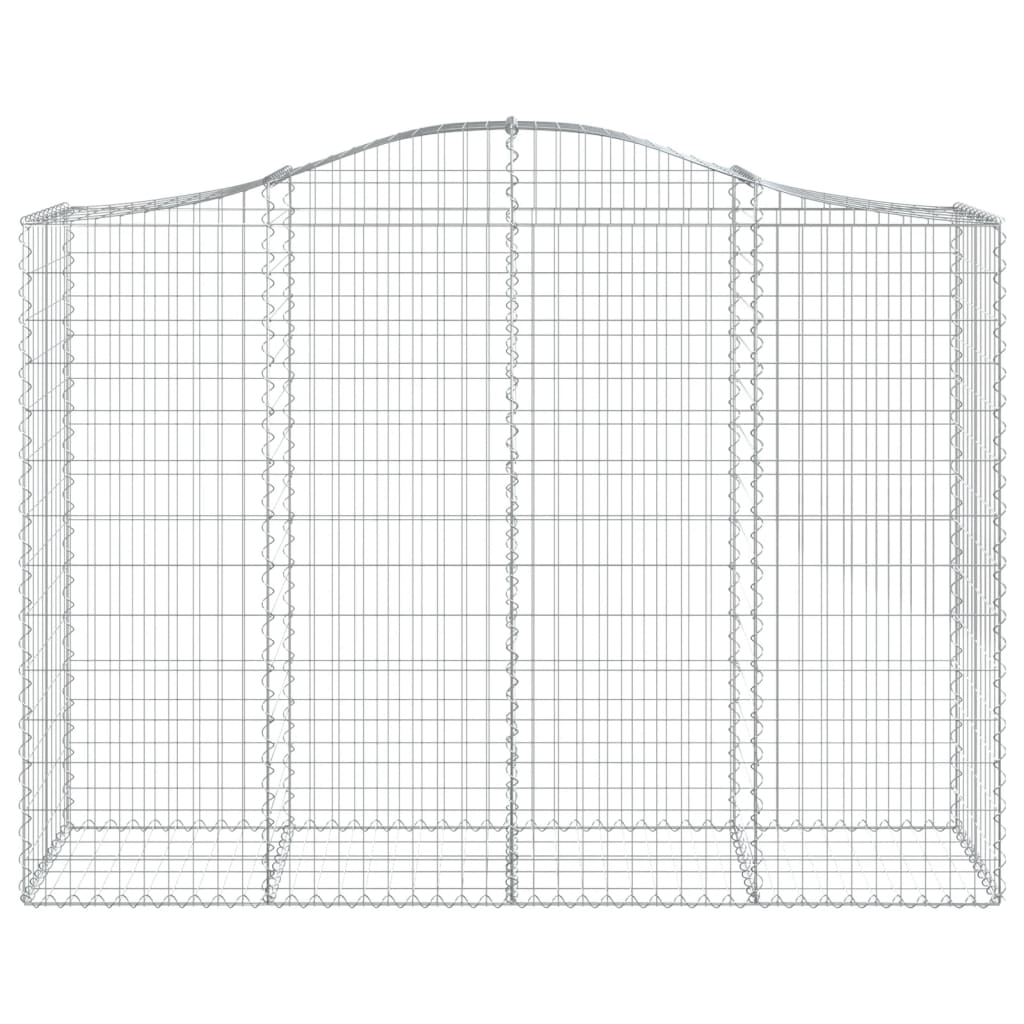 Coșuri gabion arcuite 4 buc, 200x50x140/160 cm, fier galvanizat