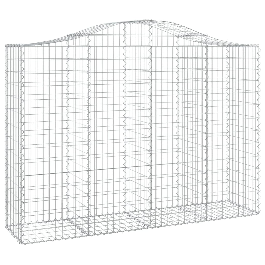 Coșuri gabion arcuite 6 buc, 200x50x140/160 cm, fier galvanizat