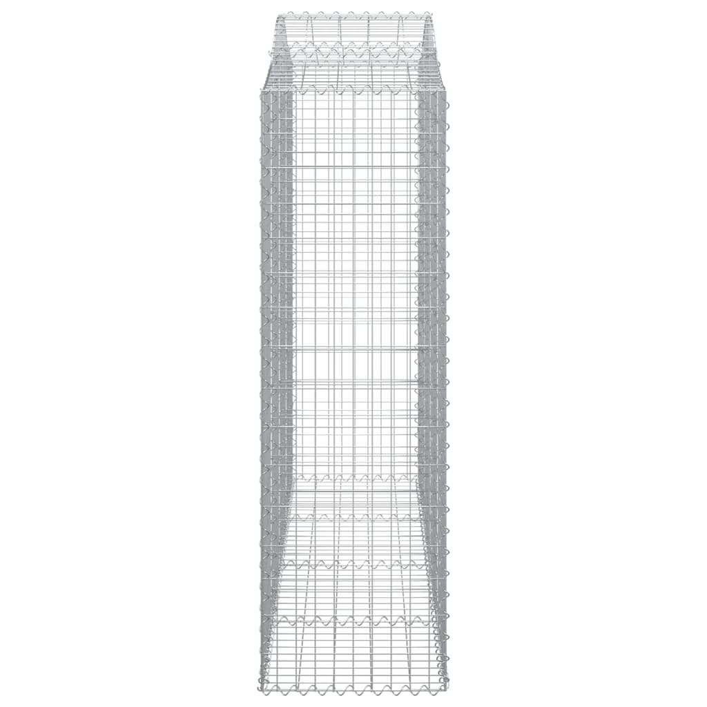 Coșuri gabion arcuite 5 buc, 200x50x160/180 cm, fier galvanizat