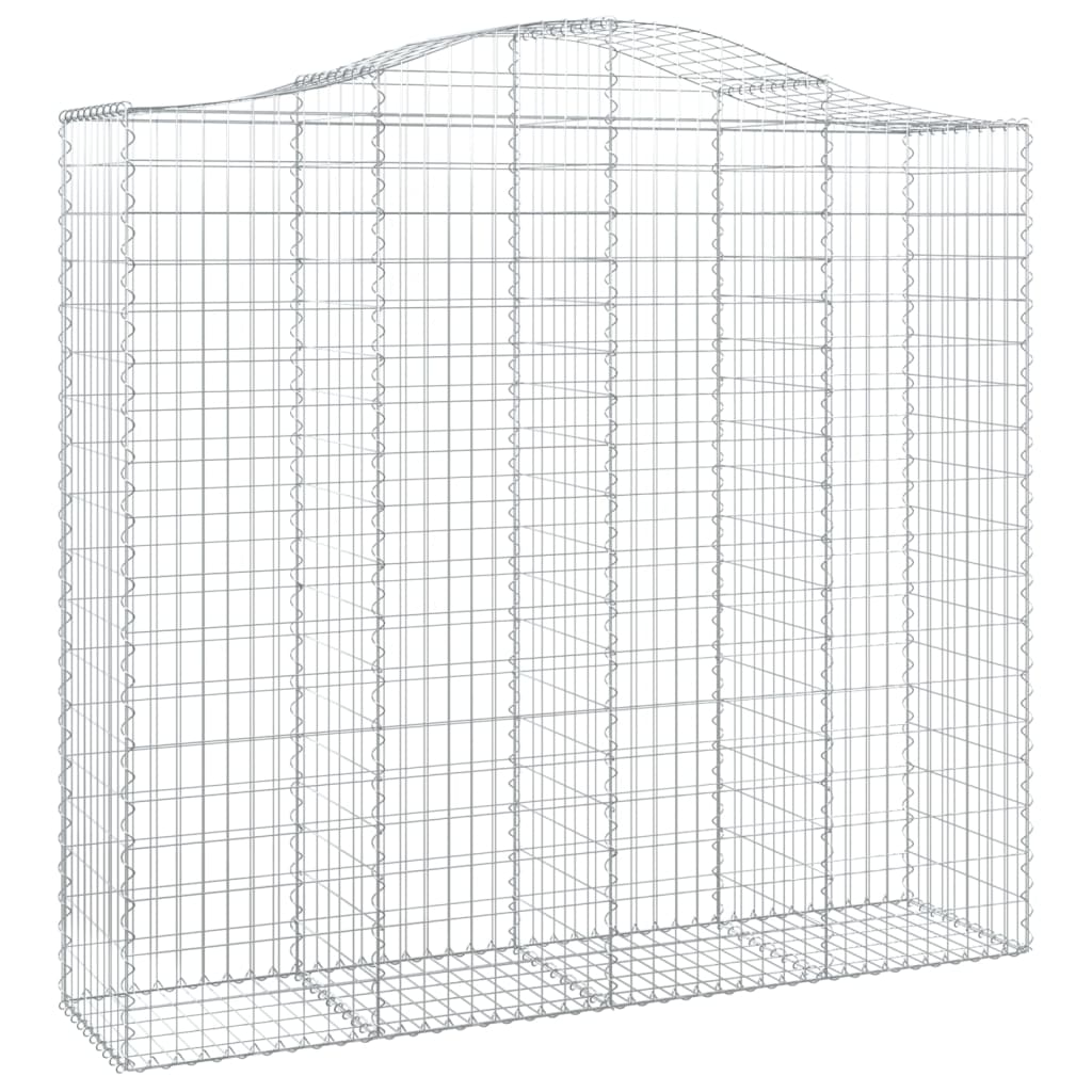 Coșuri gabion arcuite 2 buc, 200x50x180/200 cm, fier galvanizat