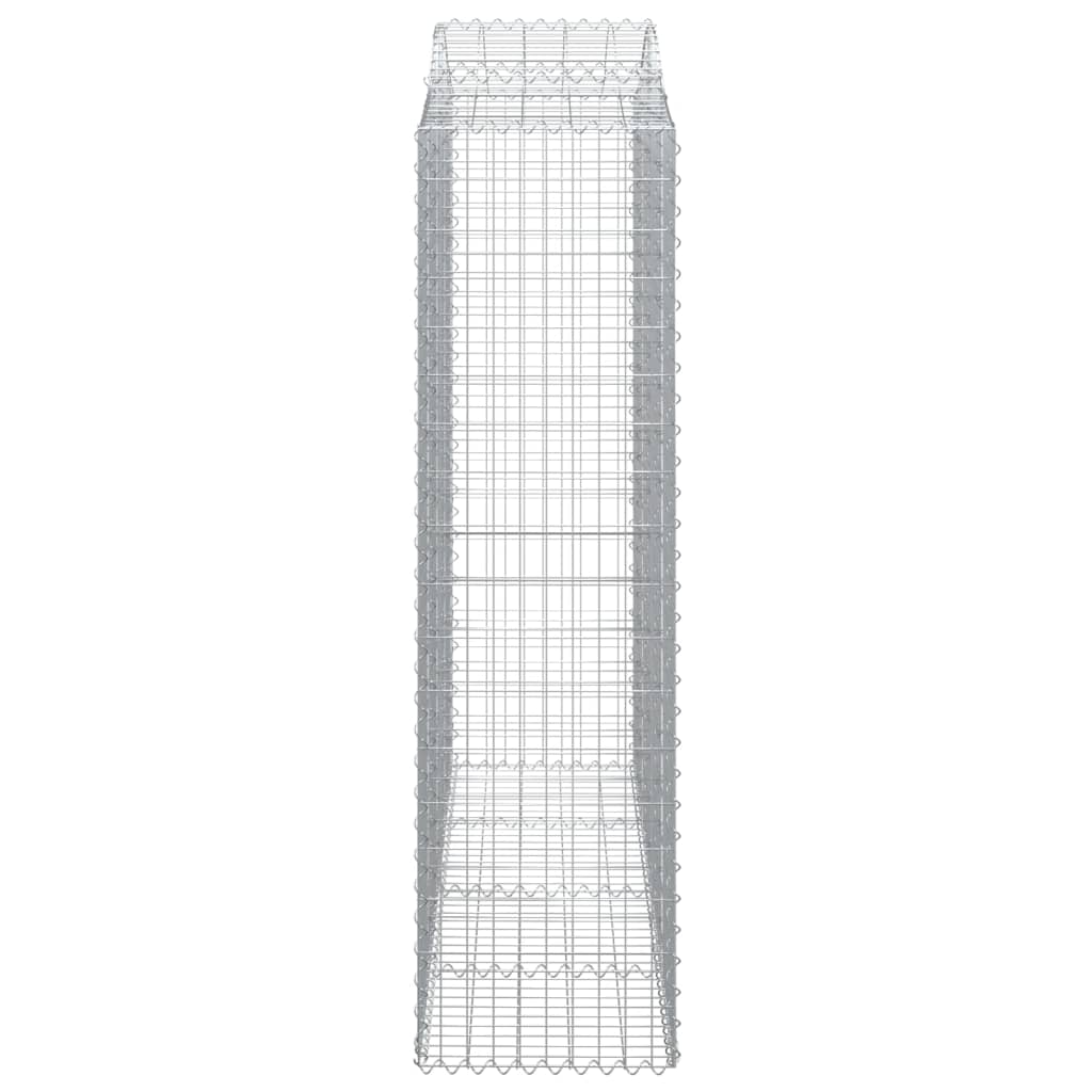 Coșuri gabion arcuite 2 buc, 200x50x180/200 cm, fier galvanizat