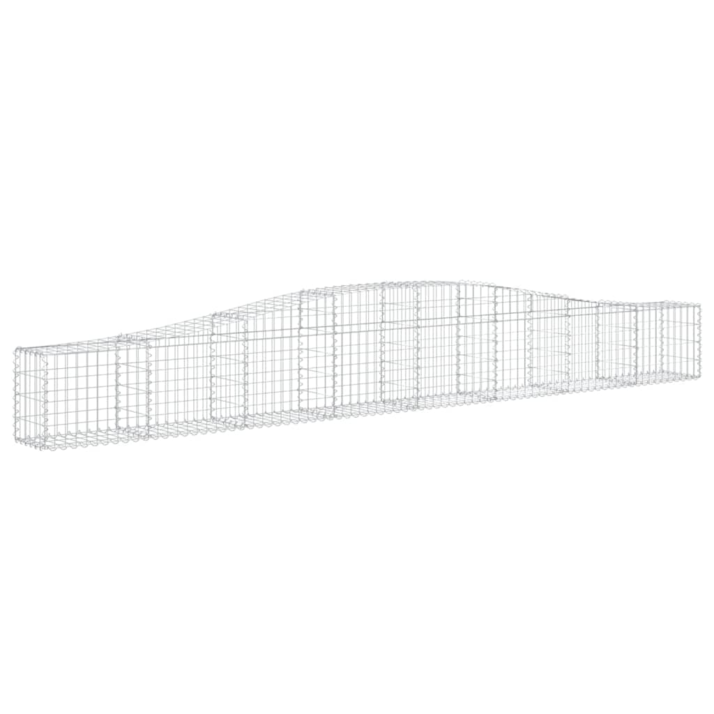 Coșuri gabion arcuite 2 buc, 400x30x40/60 cm, fier galvanizat