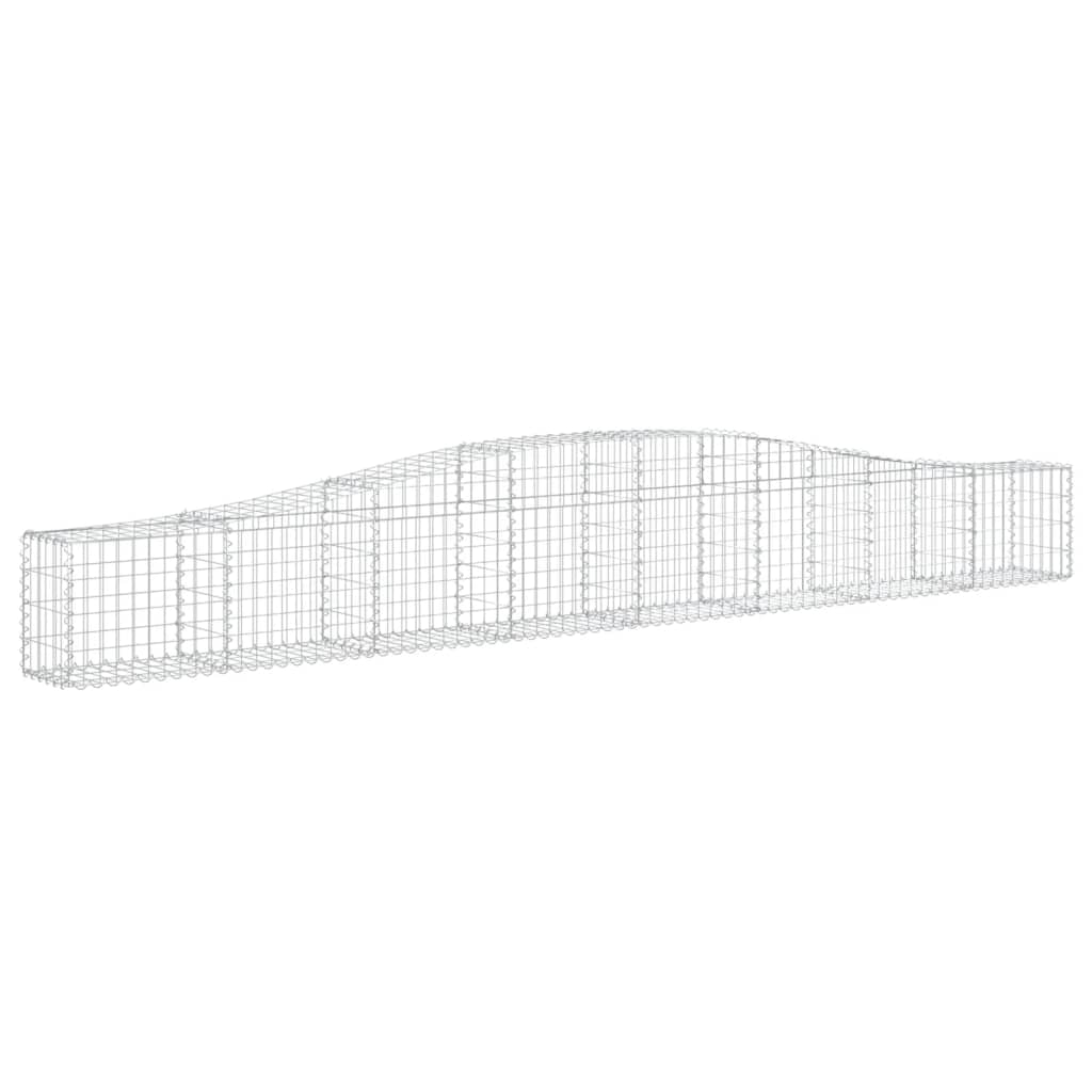 Coșuri gabion arcuite 3 buc, 400x30x40/60 cm, fier galvanizat