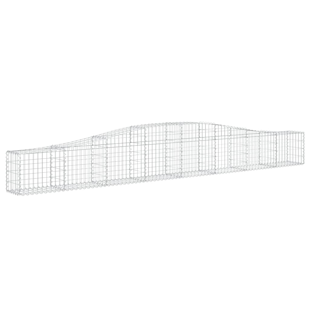 Coșuri gabion arcuite 4 buc, 400x30x40/60 cm, fier galvanizat