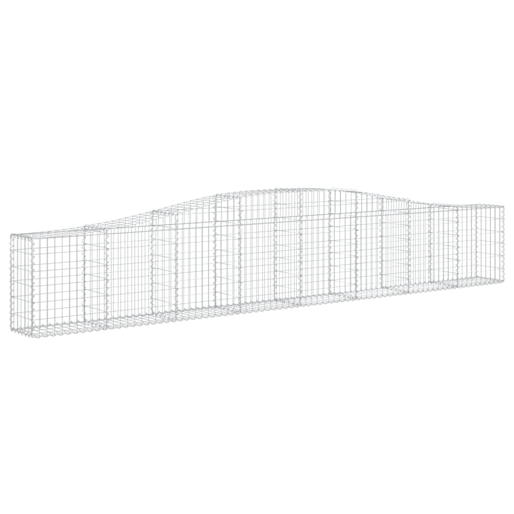 Coșuri gabion arcuite 2 buc, 400x30x60/80 cm, fier galvanizat