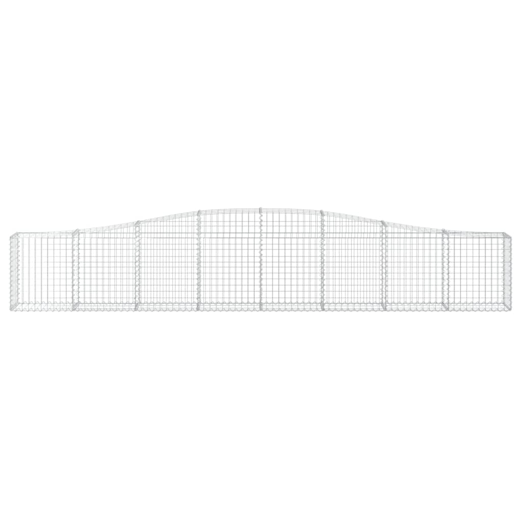 Coșuri gabion arcuite 2 buc, 400x30x60/80 cm, fier galvanizat