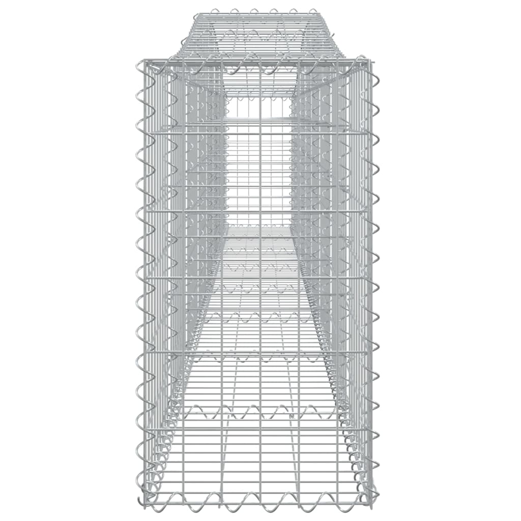 Coșuri gabion arcuite 2 buc, 400x30x60/80 cm, fier galvanizat