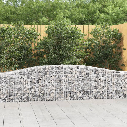 Coșuri gabion arcuite 2 buc, 400x30x60/80 cm, fier galvanizat