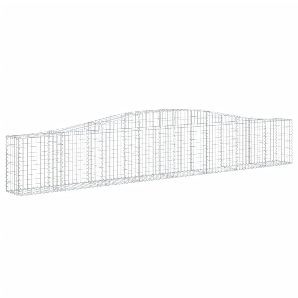 Coșuri gabion arcuite 4 buc, 400x30x60/80 cm, fier galvanizat