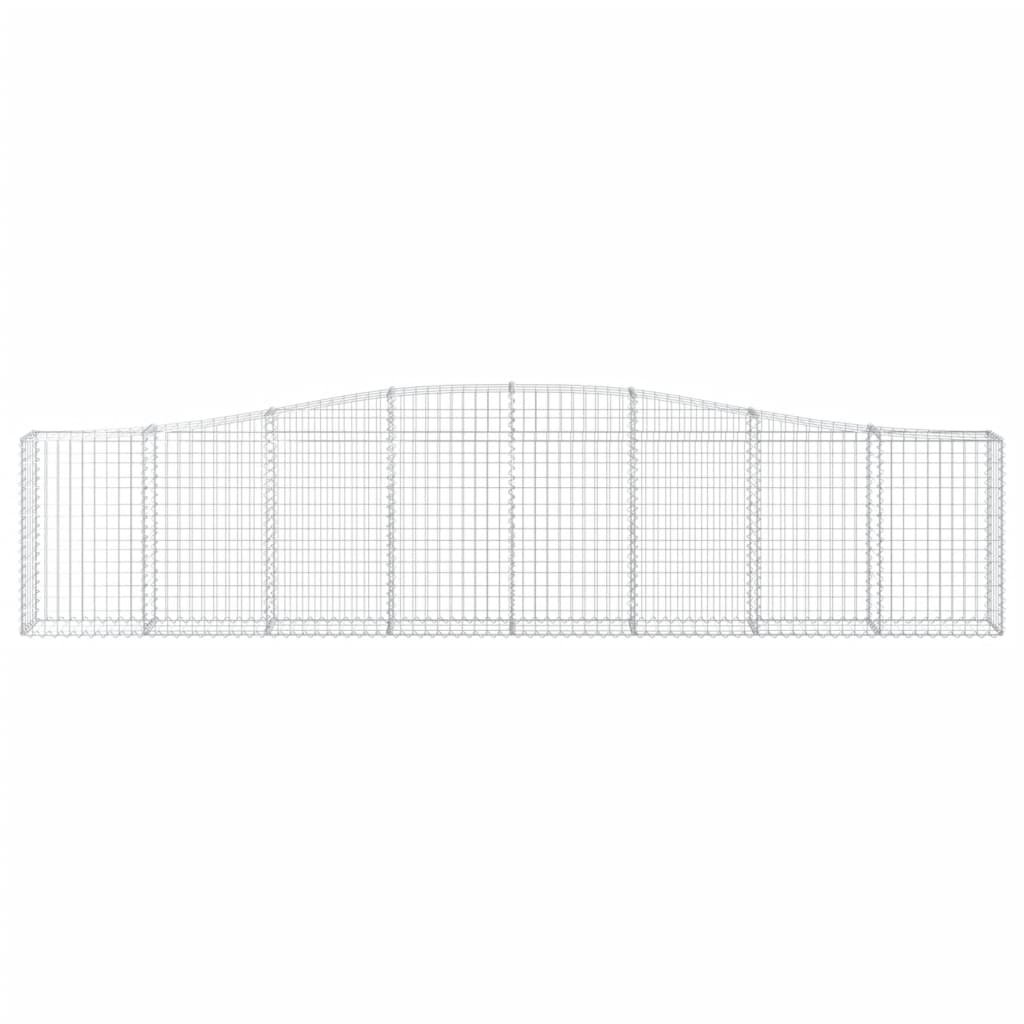 Coșuri gabion arcuite 3 buc, 400x30x80/100 cm, fier galvanizat