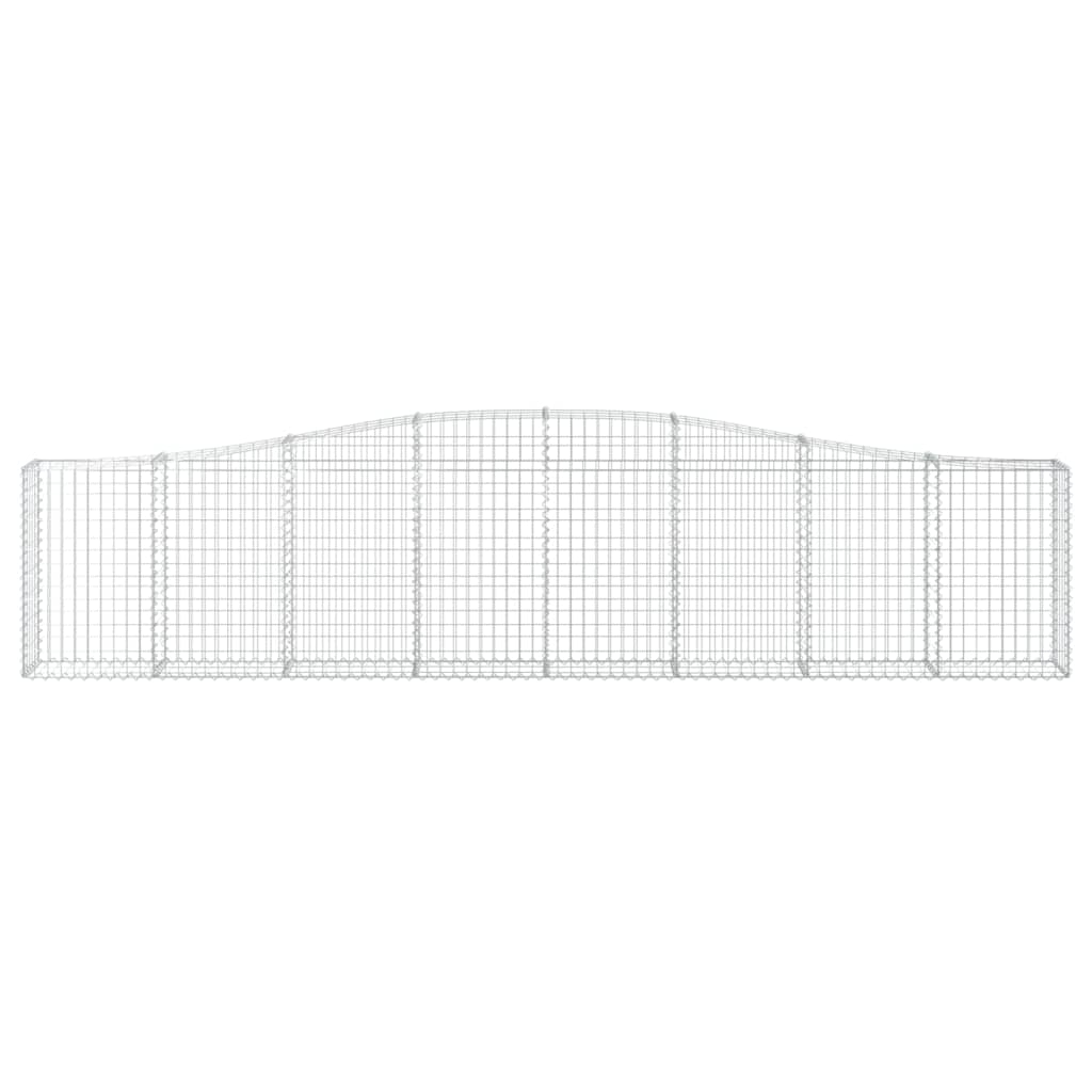 Coșuri gabion arcuite 4 buc, 400x30x80/100 cm, fier galvanizat