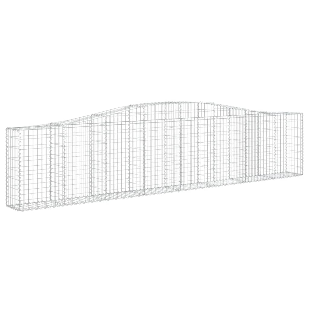 Coșuri gabion arcuite 5 buc, 400x30x80/100 cm, fier galvanizat