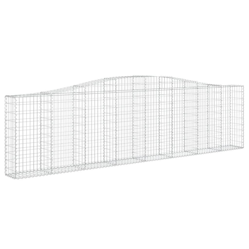 Coșuri gabion arcuite 2 buc, 400x30x100/120 cm fier galvanizat