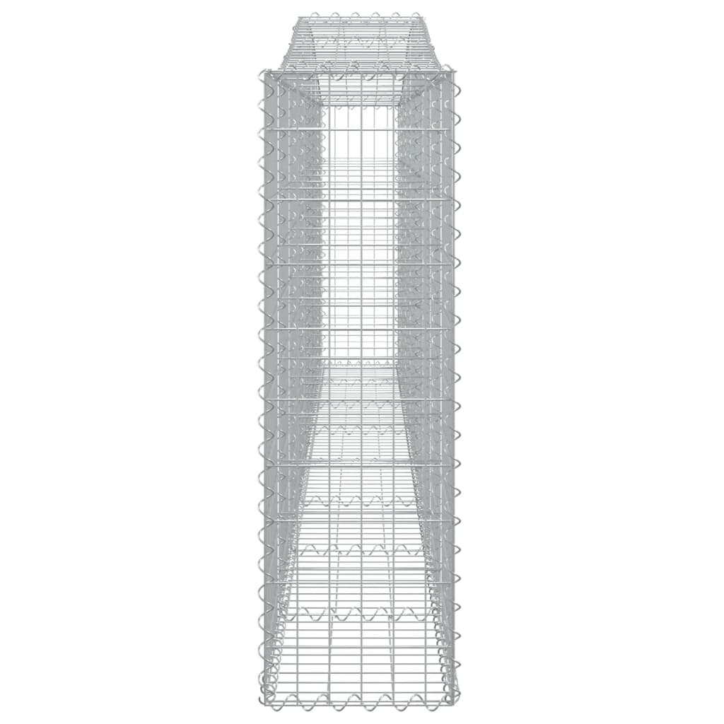 Coșuri gabion arcuite 2 buc, 400x30x100/120 cm fier galvanizat