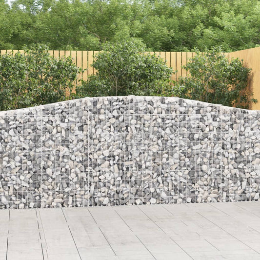 Coșuri gabion arcuite 2 buc, 400x30x100/120 cm fier galvanizat