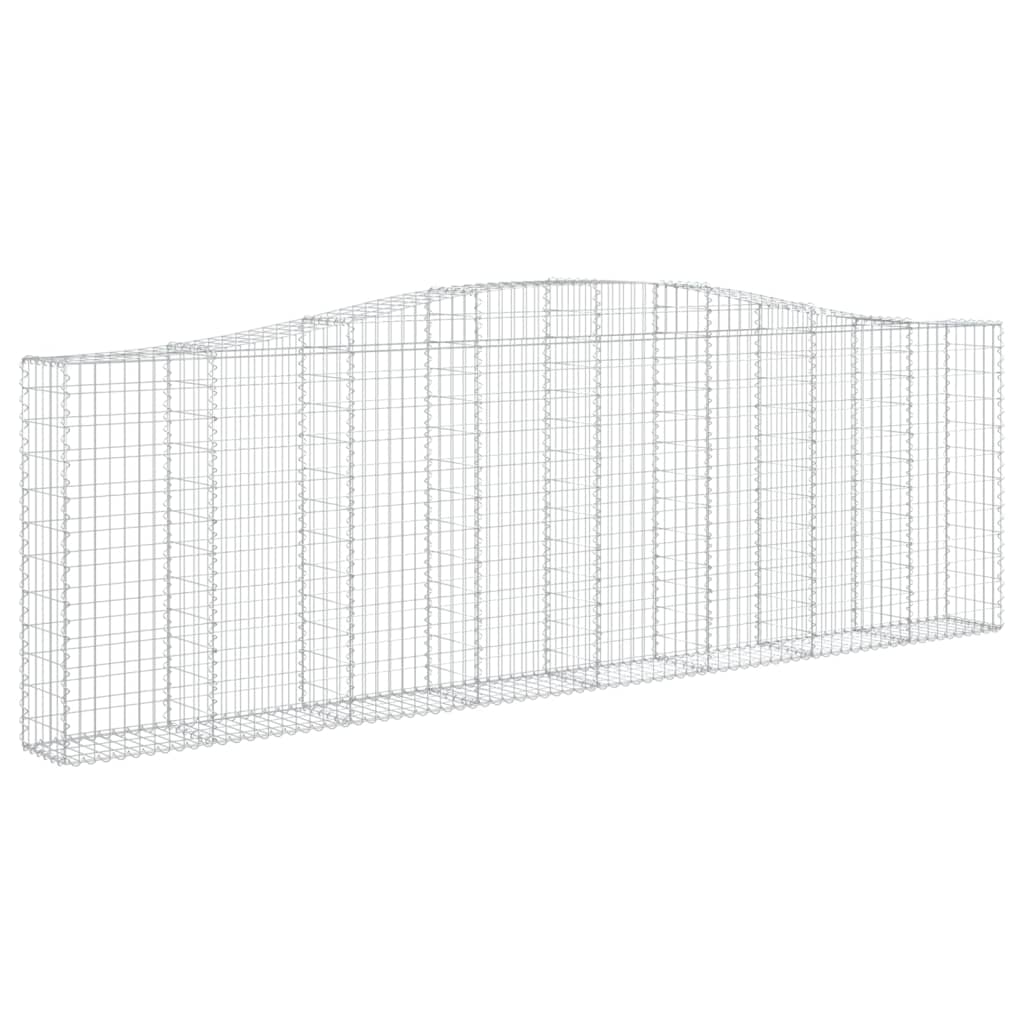 Coșuri gabion arcuite 2 buc. 400x30x120/140cm fier galvanizat