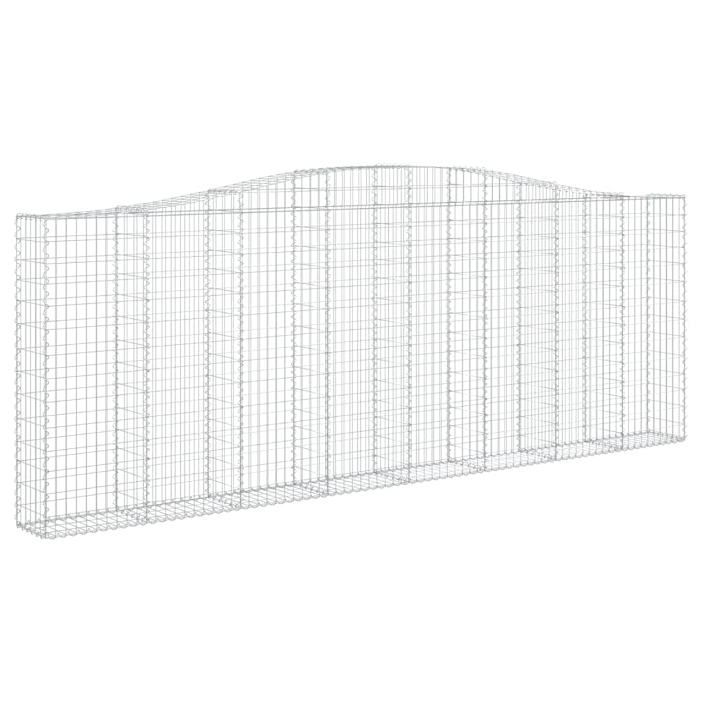 Coșuri gabion arcuite 2 buc, 400x30x140/160 cm, fier galvanizat