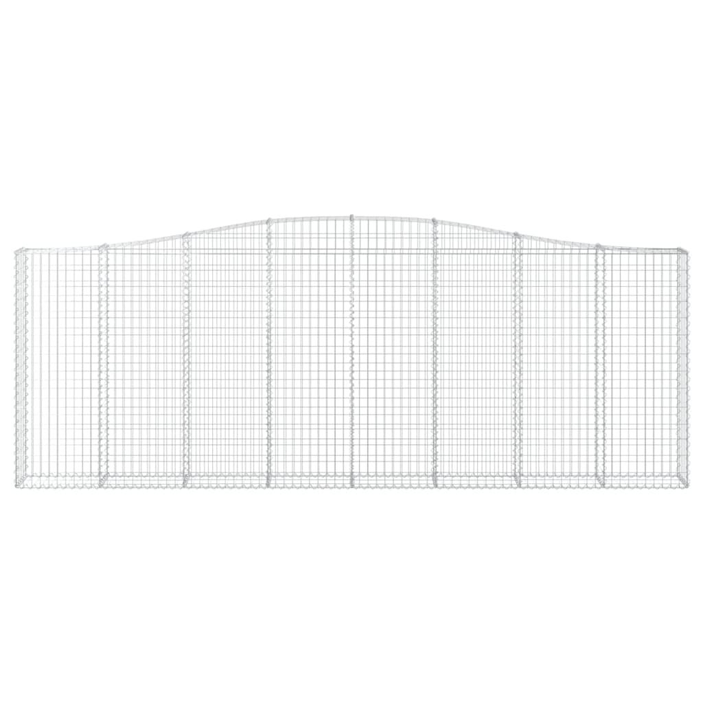 Coșuri gabion arcuite 2 buc, 400x30x140/160 cm, fier galvanizat