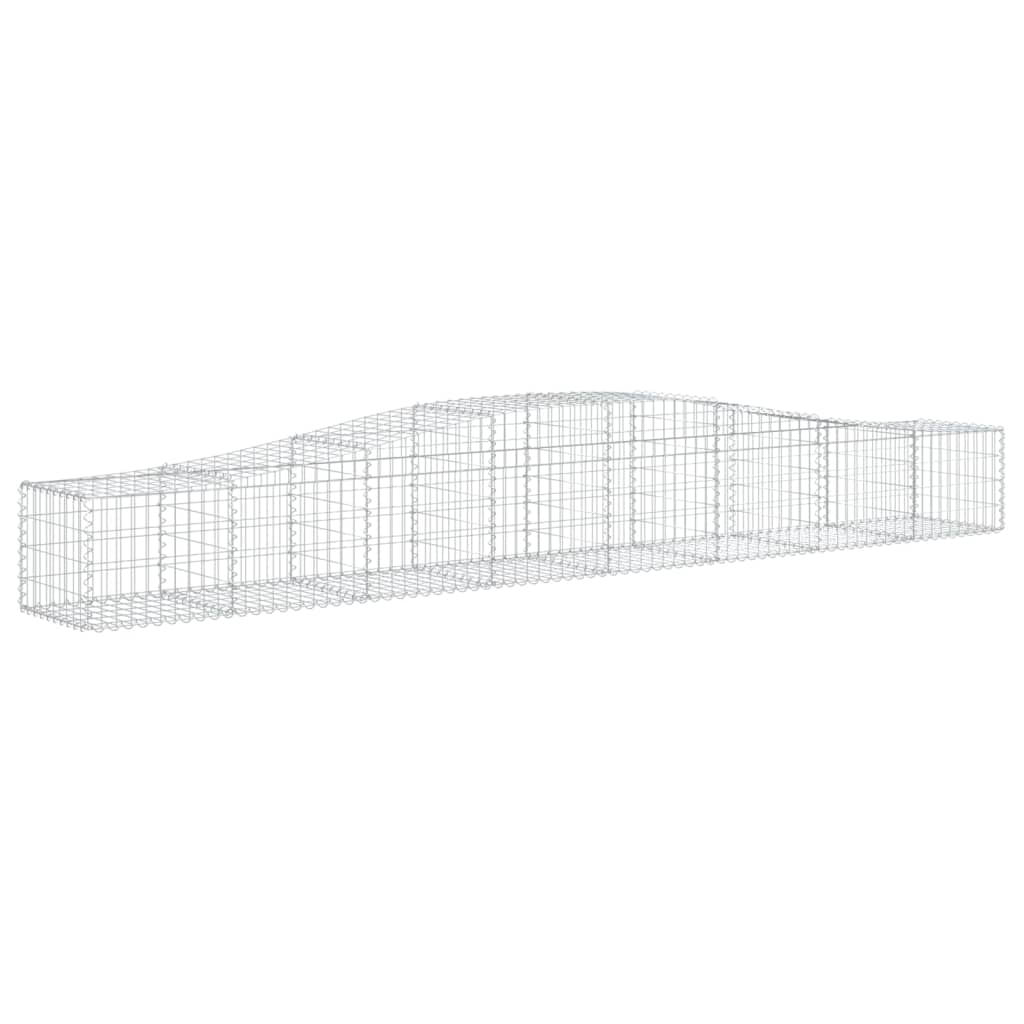 Coșuri gabion arcuite 2 buc, 400x50x40/60 cm, fier galvanizat