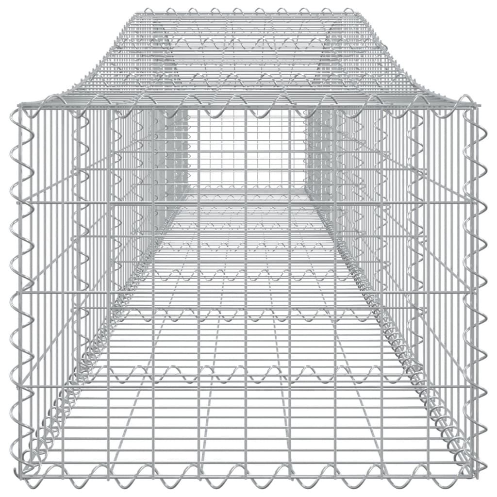 Coșuri gabion arcuite 2 buc, 400x50x40/60 cm, fier galvanizat