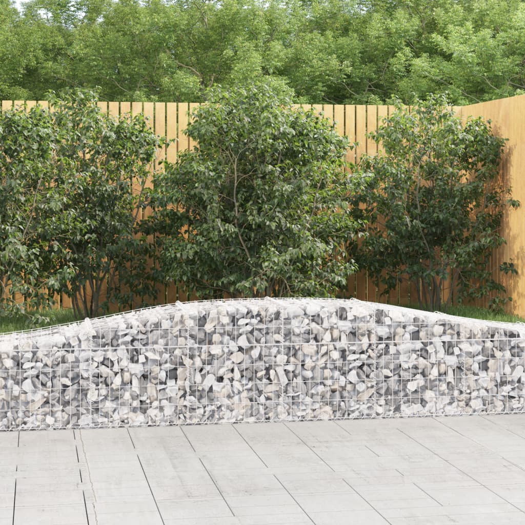 Coșuri gabion arcuite 2 buc, 400x50x40/60 cm, fier galvanizat