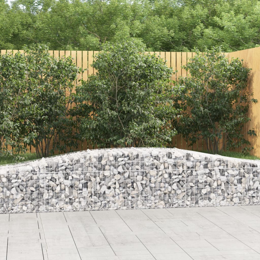 Coșuri gabion arcuite 3 buc, 400x50x40/60 cm, fier galvanizat