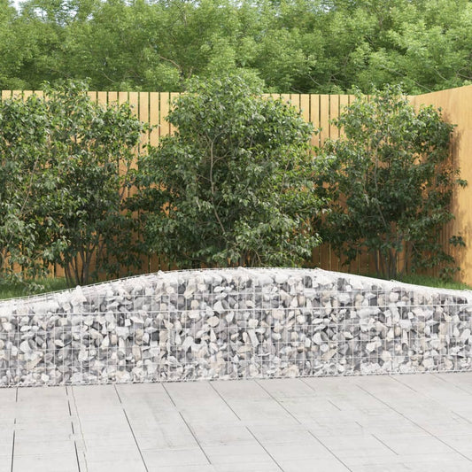 Coșuri gabion arcuite 4 buc, 400x50x40/60 cm, fier galvanizat