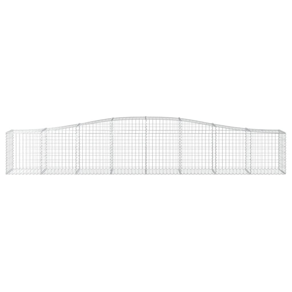 Coșuri gabion arcuite 3 buc, 400x50x60/80 cm, fier galvanizat