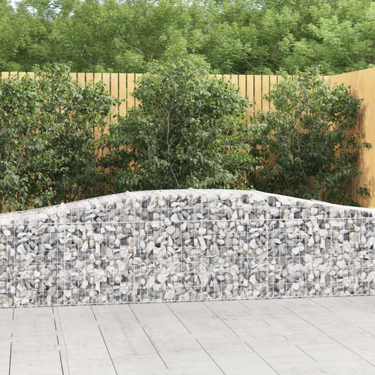 Coșuri gabion arcuite 3 buc, 400x50x60/80 cm, fier galvanizat