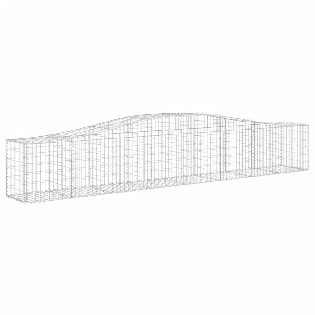 Coșuri gabion arcuite 4 buc, 400x50x60/80 cm, fier galvanizat