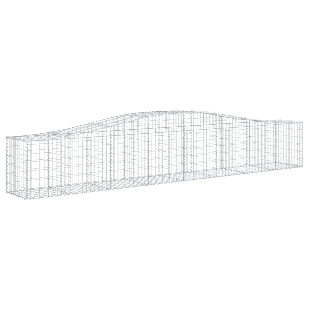 Coșuri gabion arcuite 5 buc, 400x50x60/80 cm, fier galvanizat