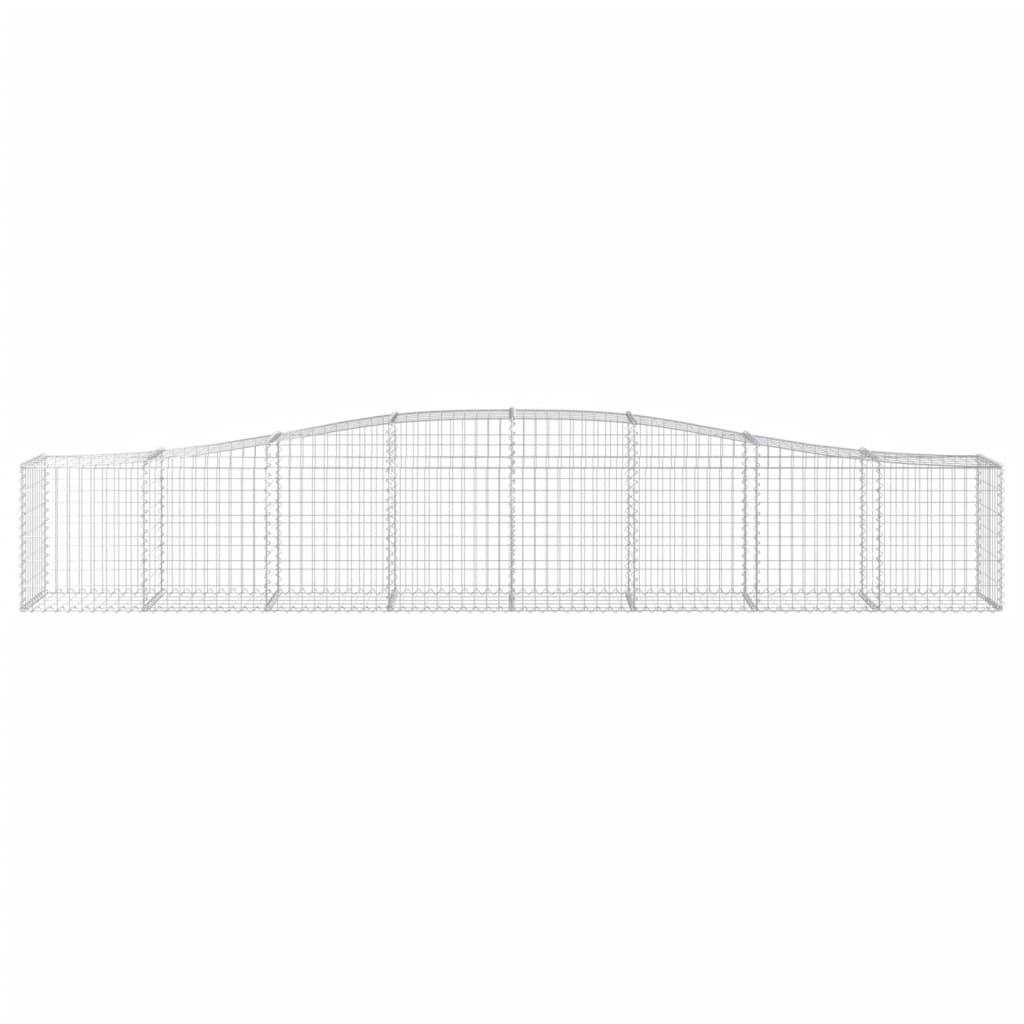 Coșuri gabion arcuite 5 buc, 400x50x60/80 cm, fier galvanizat