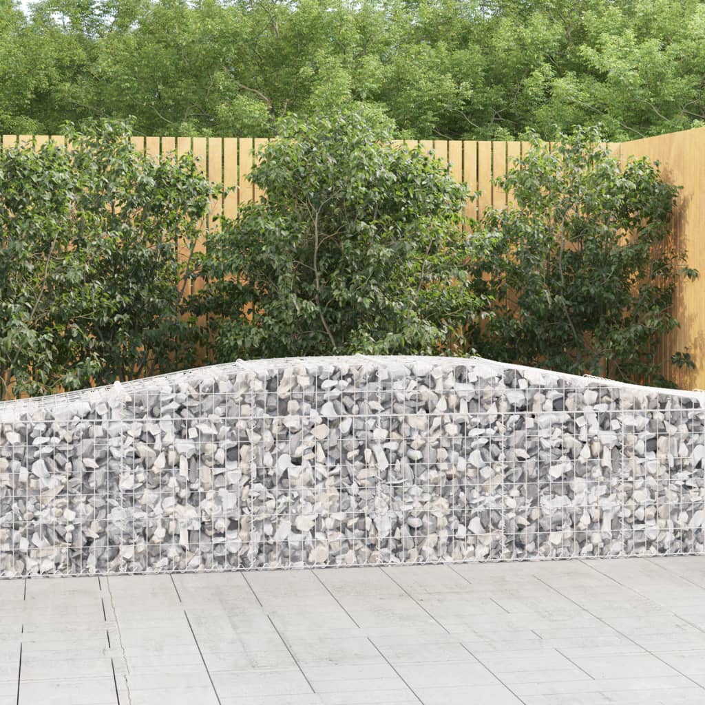 Coșuri gabion arcuite 5 buc, 400x50x60/80 cm, fier galvanizat