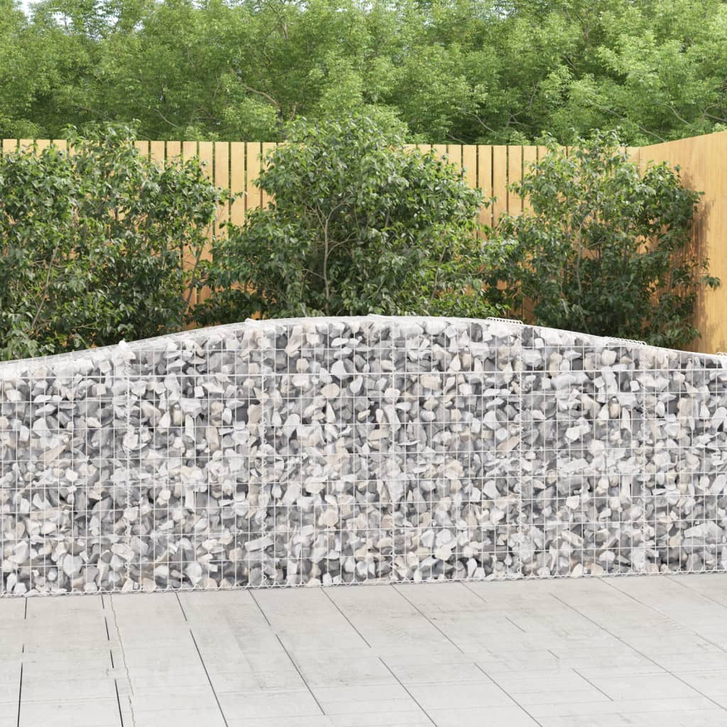 Coșuri gabion arcuite 2 buc, 400x50x80/100 cm, fier galvanizat