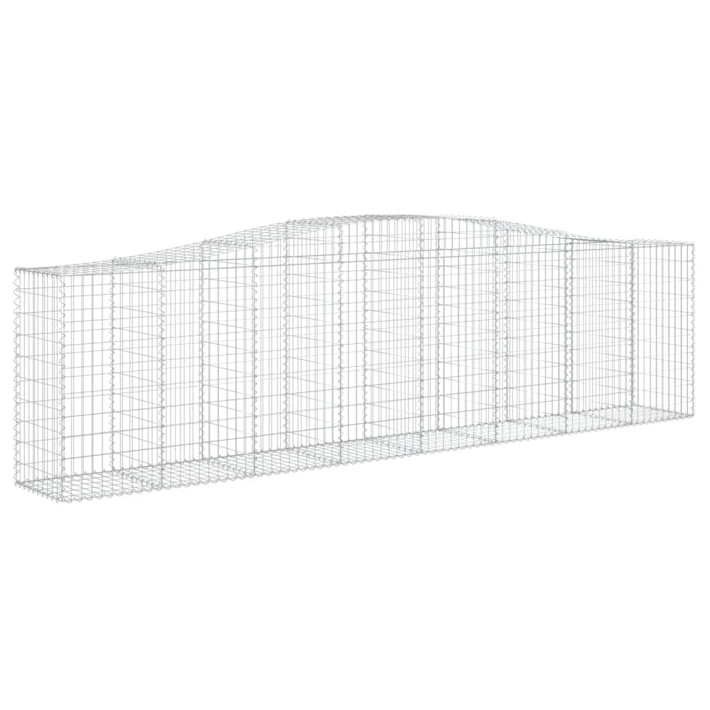 Coșuri gabion arcuite 2 buc, 400x50x100/120 cm fier galvanizat