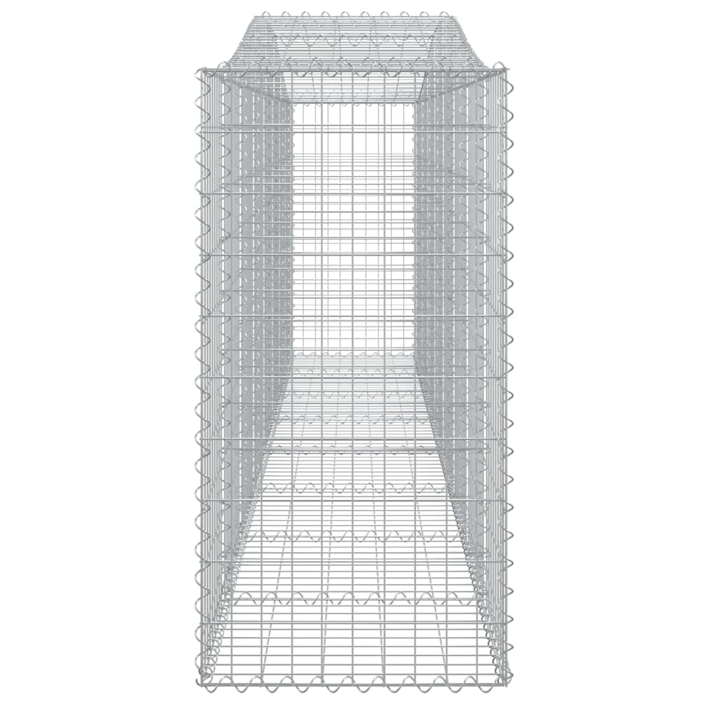 Coșuri gabion arcuite 2 buc, 400x50x100/120 cm fier galvanizat