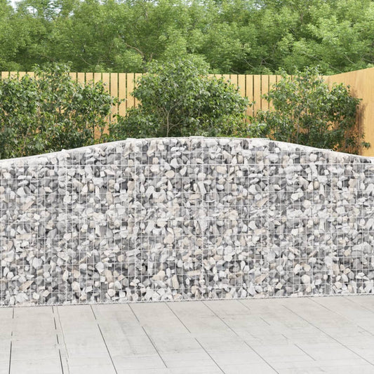 Coșuri gabion arcuite 2 buc, 400x50x100/120 cm fier galvanizat