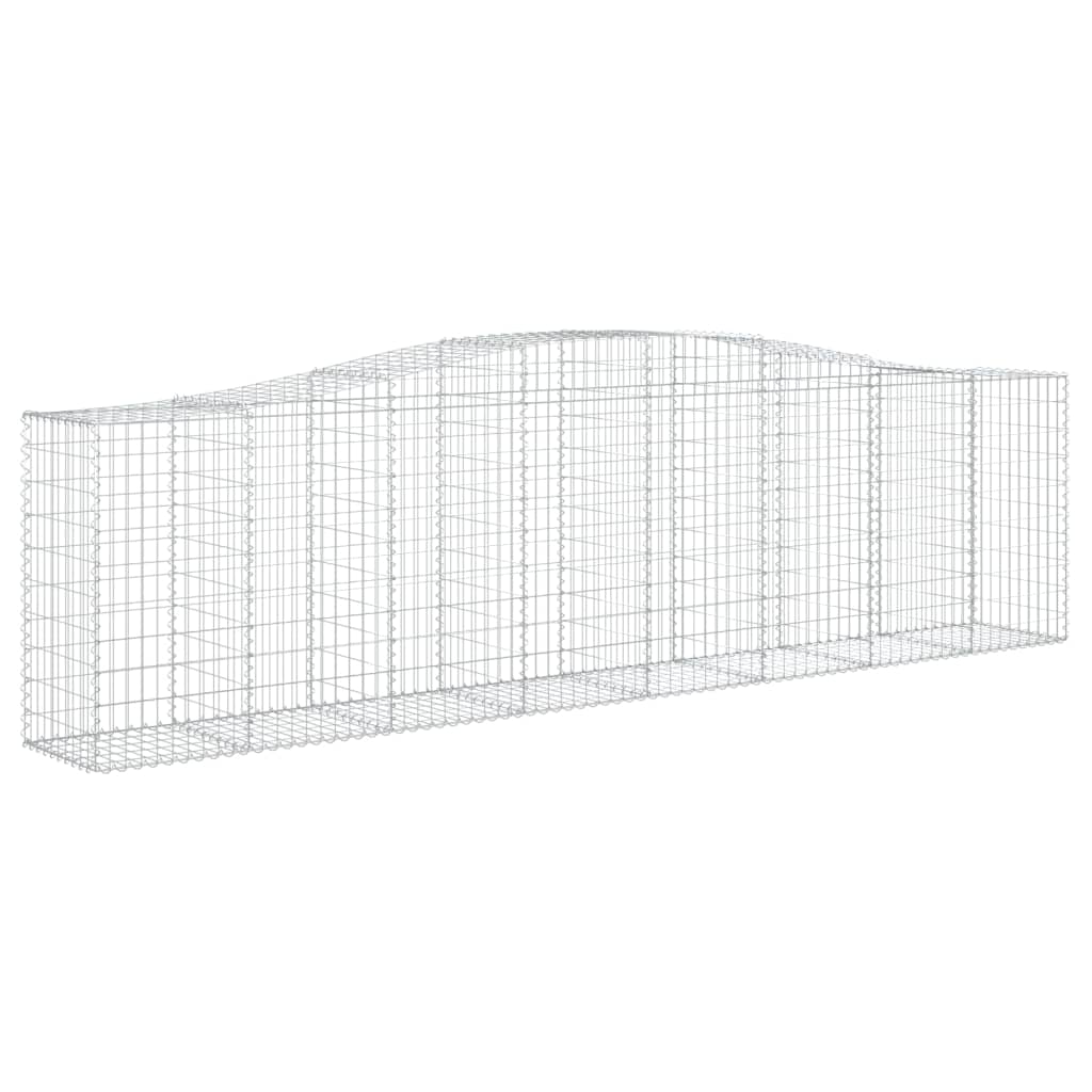 Coșuri gabion arcuite 4 buc, 400x50x100/120 cm fier galvanizat