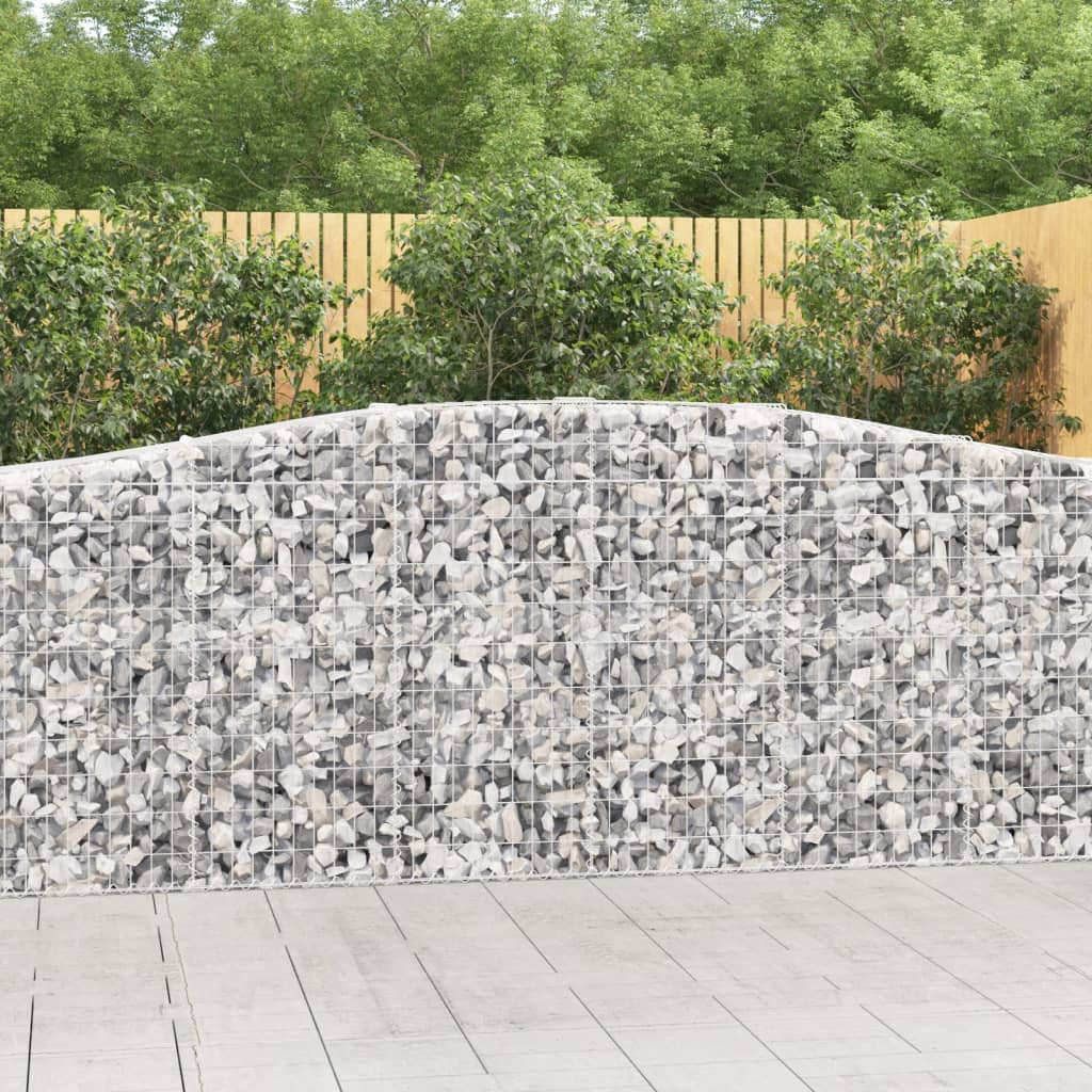 Coșuri gabion arcuite 4 buc, 400x50x100/120 cm fier galvanizat