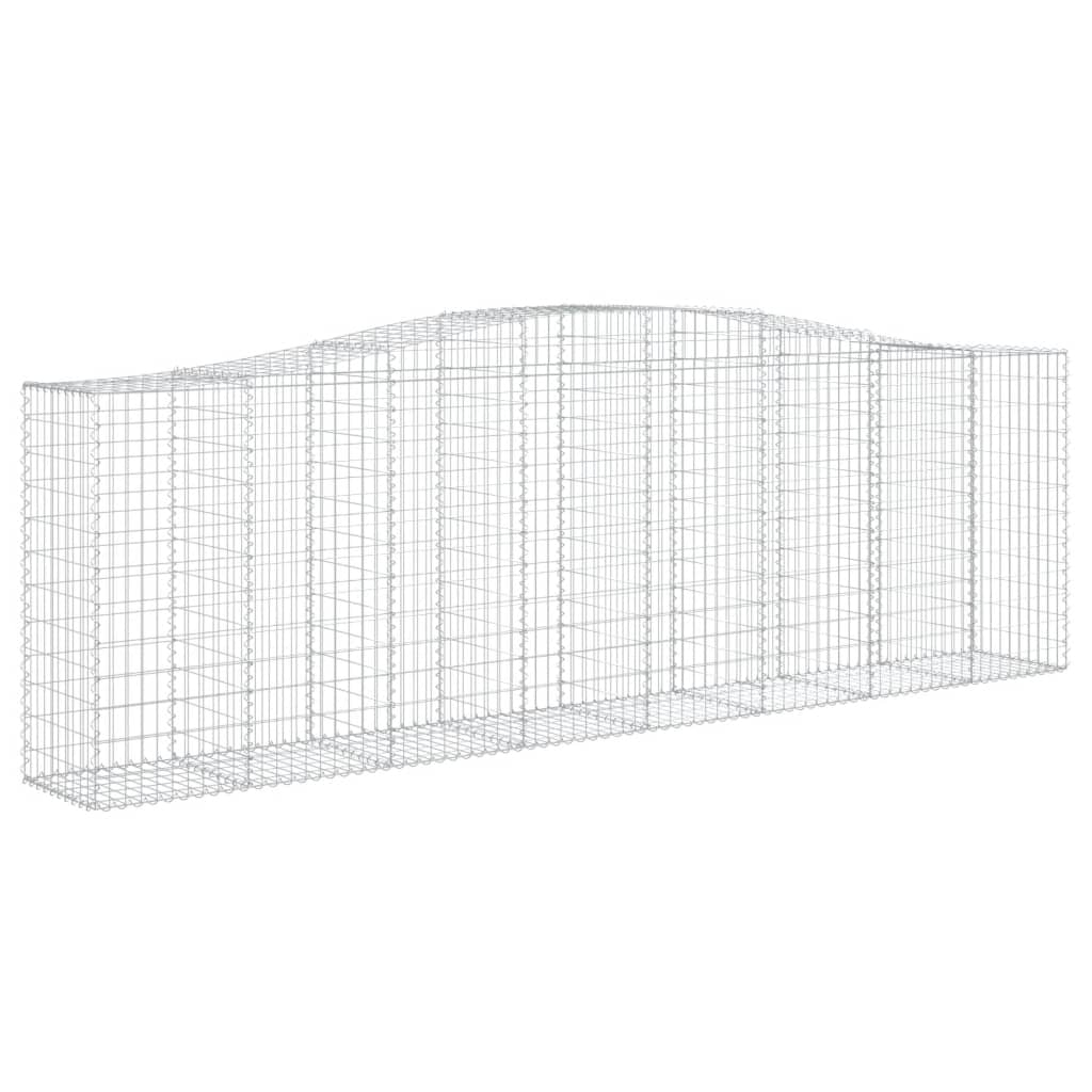 Coșuri gabion arcuite 2 buc, 400x50x120/140 cm, fier galvanizat