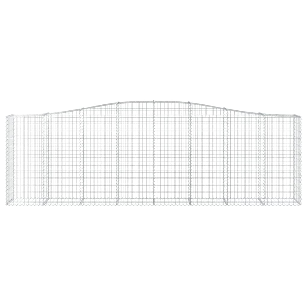 Coșuri gabion arcuite 2 buc, 400x50x120/140 cm, fier galvanizat