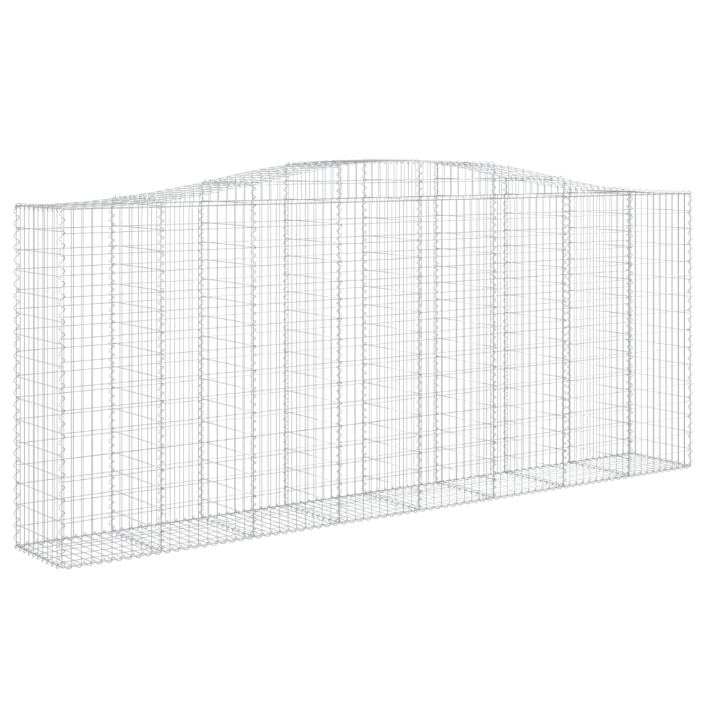 Coșuri gabion arcuite 2 buc. 400x50x160/180 cm, fier galvanizat